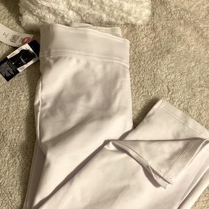 Brand new, new balance butt boosting white above ankle lengths tights